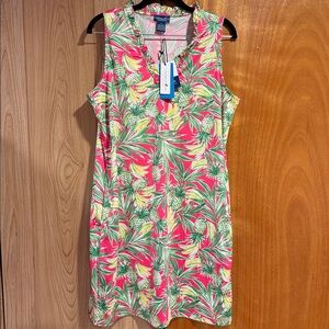 Caribbean Joe Pineapple Print Sleeveless Dress